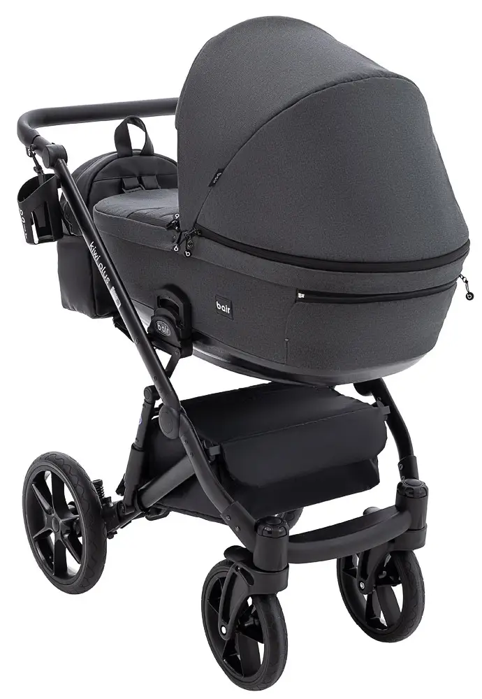 Коляска 2 в 1 Bair Kiwi Plus ECO Soft BKP-219 графит